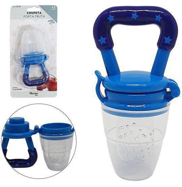 Imagem de Chupeta porta fruta de silicone  plástico azul - WESTERN