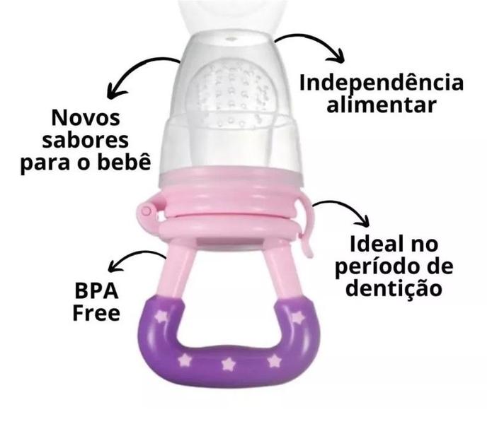 Imagem de Chupeta Porta Frutinha Sugador Em Silicone Alimentador Bebê