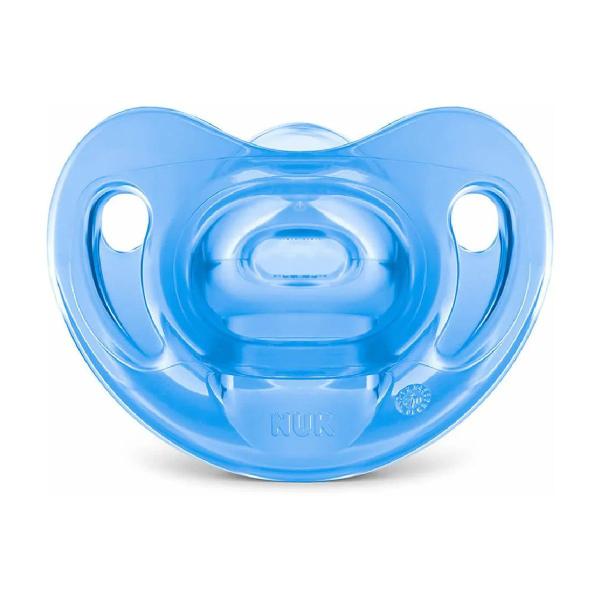 Imagem de Chupeta Sensitive Soft 100% Silicone Menino Azul - NUK