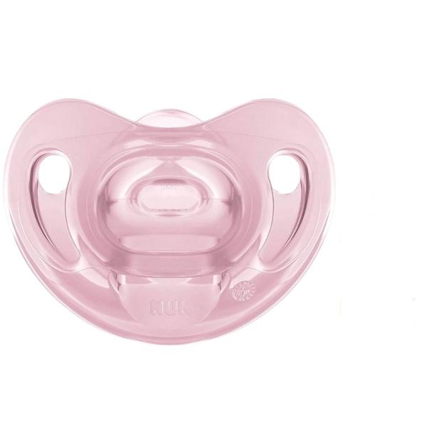 Chupeta Sensitive Soft 100% Silicone Rosa - NUK Imagem de Chupeta Sensitive Soft 100% Silicone Rosa - NUK