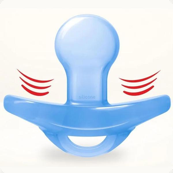 Imagem de Chupeta Sensitive Soft Nuk 100% Silicone Menino Azul 6+ Meses