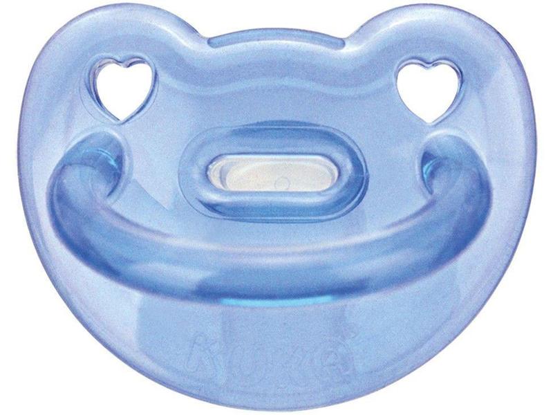 Imagem de Chupeta Silicone Ortodôntico Kuka Soft - Azul 6 Meses