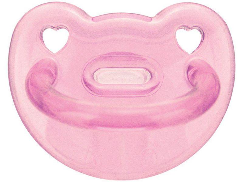 Imagem de Chupeta Silicone Ortodôntico Kuka Soft - Rosa 6 Meses