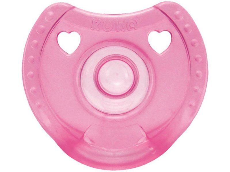 Imagem de Chupeta Silicone Redondo Kuka Soft Comfort - Rosa Acima de 6 Meses