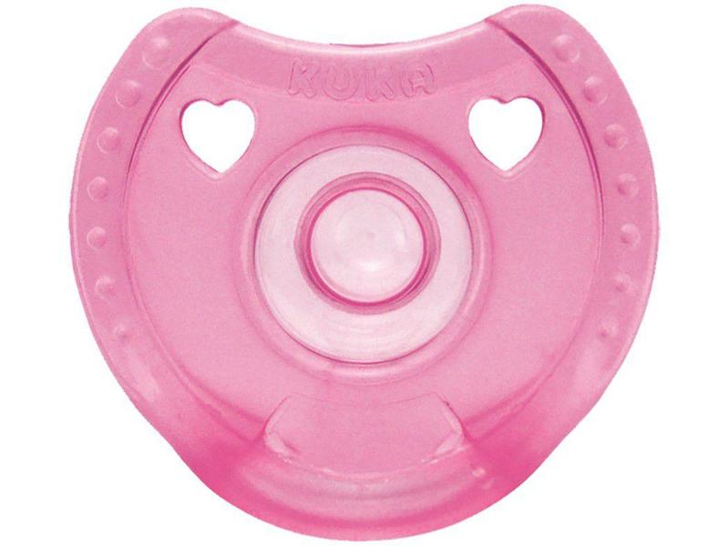 Imagem de Chupeta Silicone Redondo Kuka Soft Comfort - Rosa Acima de 6 Meses