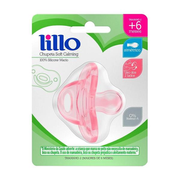 Imagem de Chupeta Soft Calming 100% Silicone Simétrica Tamanho 2 Lillo