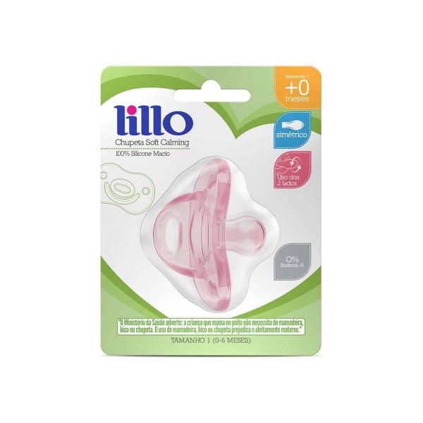 Imagem de Chupeta Soft Calming Silicone Simétrico Tam.1 Rosa - Lillo