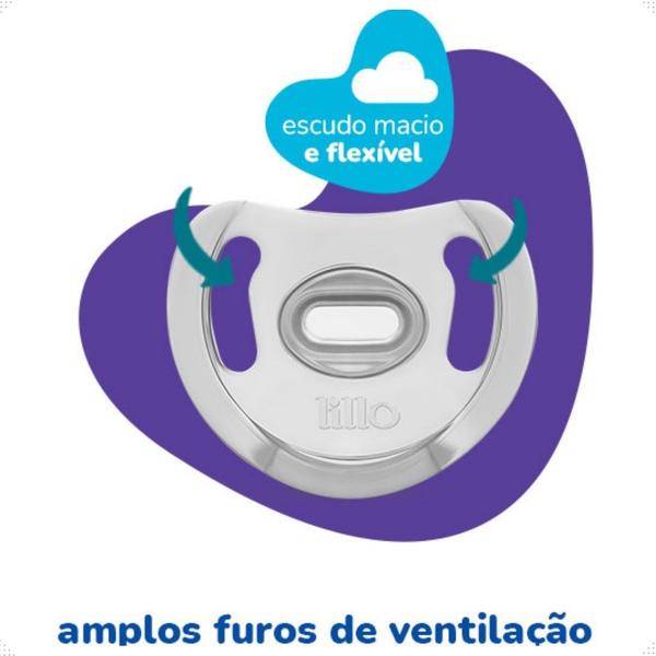 Imagem de Chupeta Soft Confort Lillo Silicone Rosa Tamanho 2 6 à 18 Meses