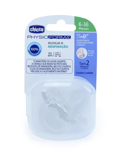 Imagem de Chupeta Soft Transparente Silicone Tam.2 (6-16m) - Chicco