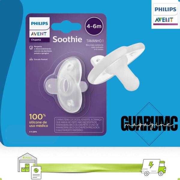 Imagem de Chupeta Soothie 4-6 meses Neutra - SCF099/13 Philips Avente Bico