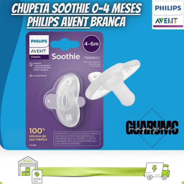 Imagem de Chupeta Soothie 4-6 meses Neutra - SCF099/13 Philips Avente Bico