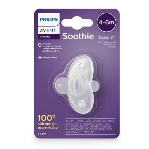 Imagem de Chupeta Soothie 4-6m Philips Avent Transparente - SCF099/13