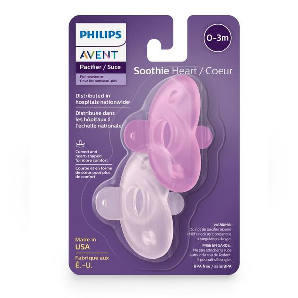 Imagem de Chupeta Soothie Bebê 0-3 Meses Avent Philips Original Rosa