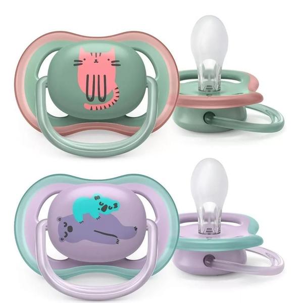 Imagem de Chupeta Ultra Air 6-18M Gatinha - Urso Com 2 Philips Avent