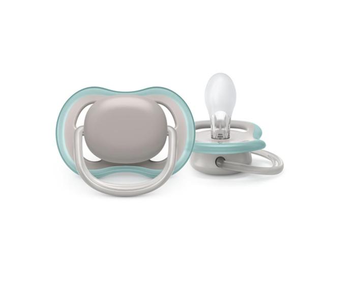 Imagem de Chupeta Ultra Air Cinza e Verde - Lisa - 18 meses+ - Avent