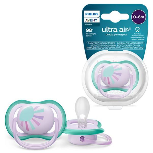 Imagem de Chupeta Ultra Air Decorada 0-6 Meses Menino Menina Unitária - Philips Avent