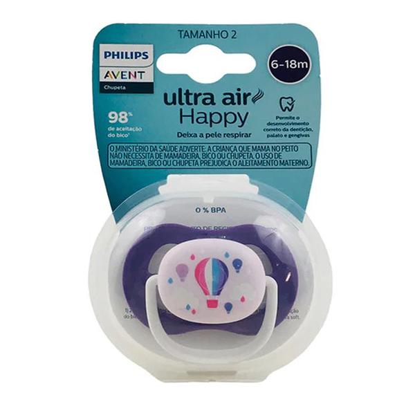 Chupeta Ultra Air Decorada 6-18 Meses Menino Menina Unitária Philips Avent Imagem de Chupeta Ultra Air Decorada 6-18 Meses Menino Menina Unitária Philips Avent