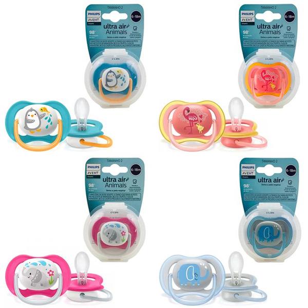 Chupeta Ultra Air Decorada 6-18 Meses Menino Menina Unitária Philips Avent Imagem de Chupeta Ultra Air Decorada 6-18 Meses Menino Menina Unitária Philips Avent