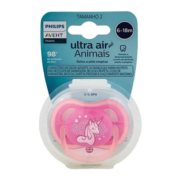 Imagem de Chupeta Ultra Air Decorada Unicórnio 6-18 Meses - Philips Avent