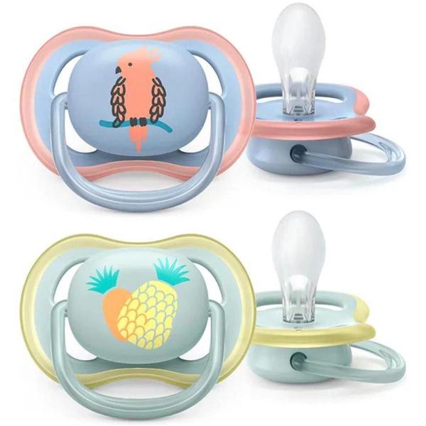 Imagem de Chupeta Ultra Air Dupla Arara e Abacaxi 0-6M Philips Avent