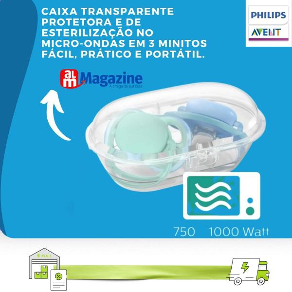 Imagem de Chupeta Ultra Air Dupla Decorada 0-6 meses Philips Avent SCF085/15