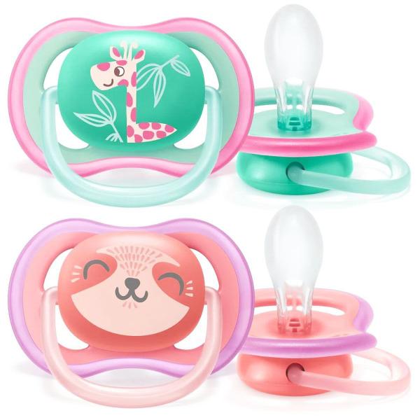 Chupeta Ultra Air Dupla Decorada 18M+ Menina - Avent Imagem de Chupeta Ultra Air Dupla Decorada 18M+ Menina - Avent