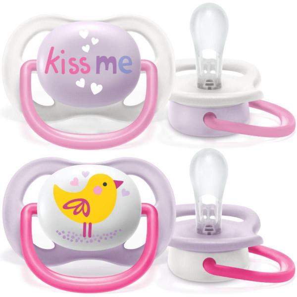 Imagem de Chupeta Ultra Air Dupla Passarinho Kiss Me 06M Philips Avent