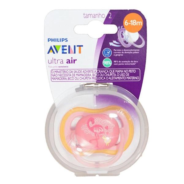 Imagem de Chupeta Ultra Air Flamingo Rosa 6-18 Meses Avent BPA Free