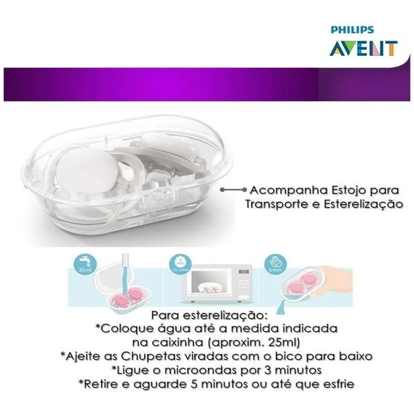 Imagem de Chupeta Ultra Air Happy Lisa 0-6M Branca Philips Avent