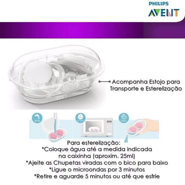 Imagem de Chupeta Ultra Air Happy Lisa 6-18M Rosa Philips Avent