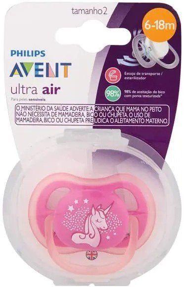 Imagem de Chupeta ultra air unit.unicornio 6-18m menina scf546/12 avent philips