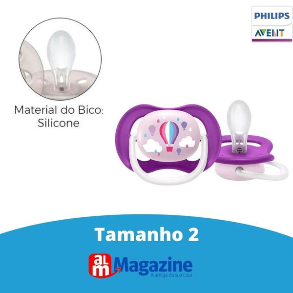 Imagem de Chupeta Ultra Air Unitaria Menina Balões 6-18M SCF081/08 Philips Avent