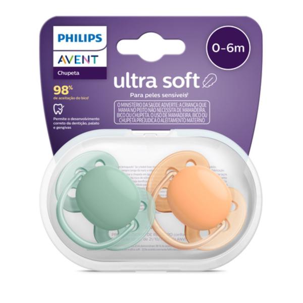 Chupeta Ultra Soft 0-6 meses Neutra - Embalagem Dupla - Philips Avent Imagem de Chupeta Ultra Soft 0-6 meses Neutra - Embalagem Dupla - Philips Avent