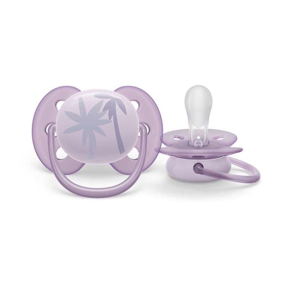 Imagem de Chupeta Ultra Soft Coqueiro Lilás 0-6 meses - Philips Avent