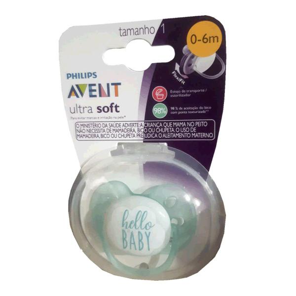 Imagem de Chupeta Ultra Soft Hello Baby Verde 0-6 Meses Philips Avent