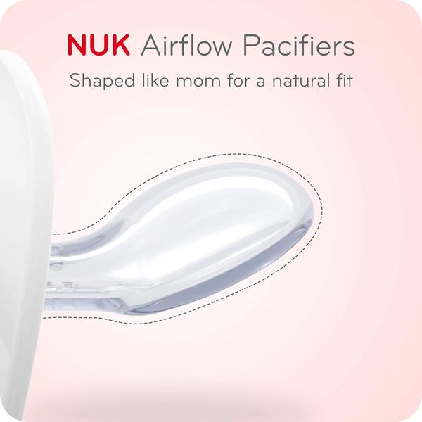 Imagem de Chupetas NUK Airflow Glow-in-the-Dark, 6 a 18 meses, pacote com 2