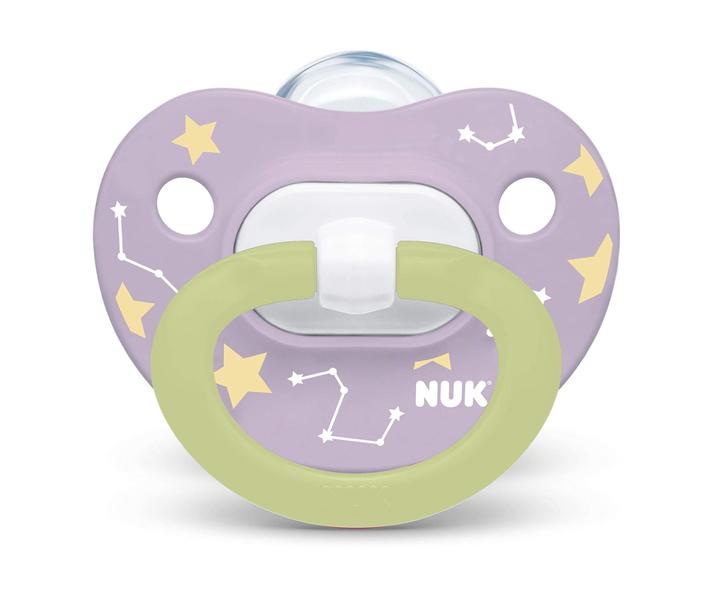 Imagem de Chupetas NUK Glow-in-the-Dark Orthodontic Zebra 0-6 m (pacote com 2)