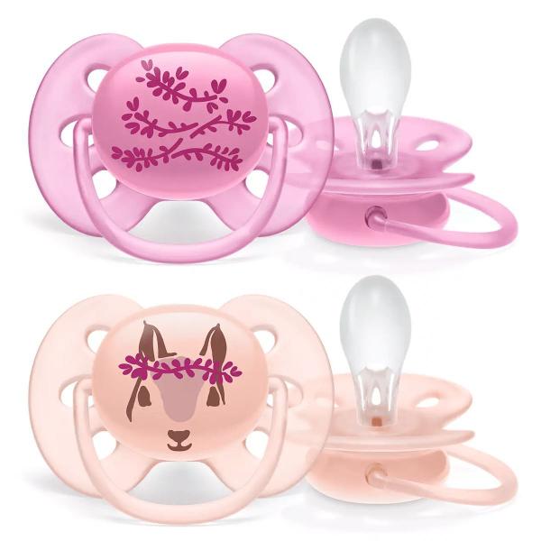 Imagem de Chupetas Ultra Soft Rosa 6-18 Meses Livre BPA Philips Avent