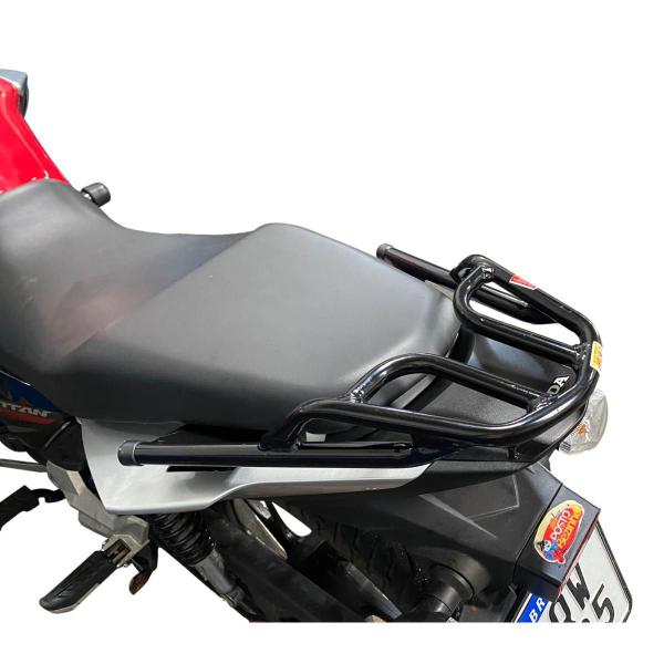 Imagem de Churrasqueira Bagageiro Moto Cg 160 Titan 160 ano 2015 à 2019 2020 2021 2022 2023 Suporte Garupa