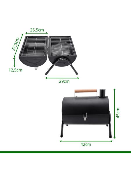 Imagem de Churrasqueira Carvão Sem Fumaça Grelha Dupla Face