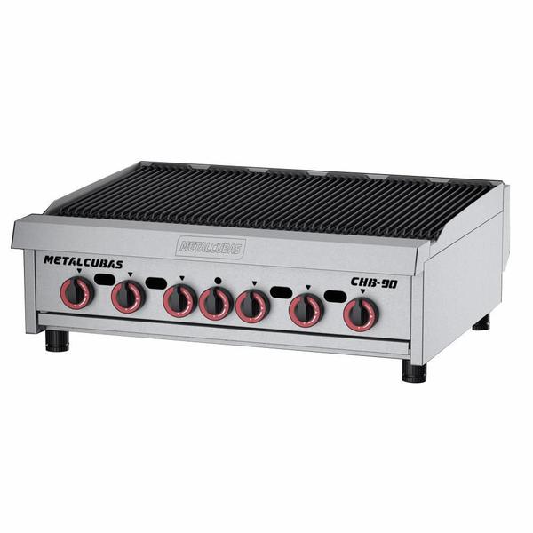 Churrasqueira Char Broiler 90x50 Inox A Gás 6 Queimadores Chb90 - METALCUBAS Imagem de Churrasqueira Char Broiler 90x50 Inox A Gás 6 Queimadores Chb90