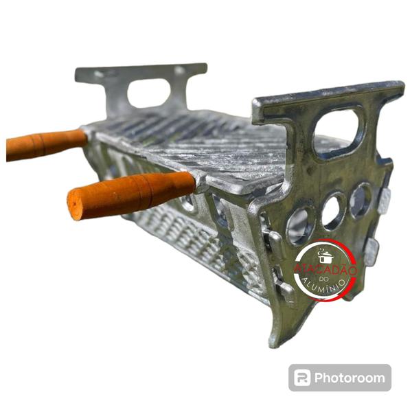 Imagem de Churrasqueira de alumínio tam Pequena desmontável+ ENVIO IMEDIATO/ Direto da fábrica