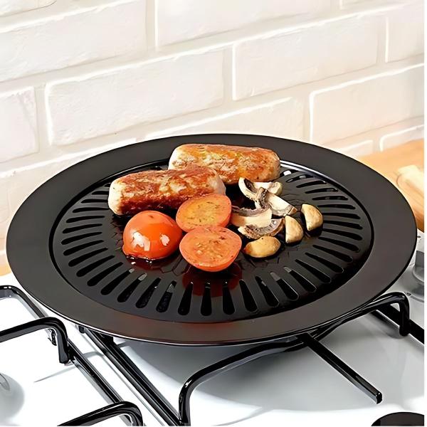 Imagem de Churrasqueira de fogão topgrill sem fumaça 32cm chapa 25cm globalmix gh401