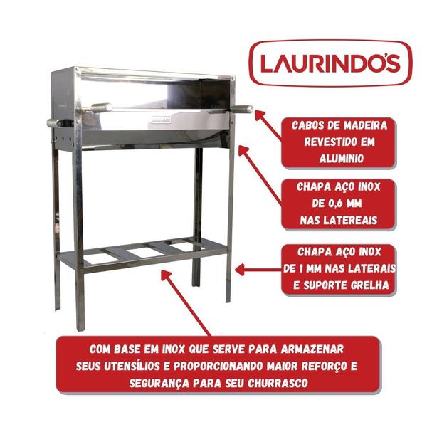 Imagem de Churrasqueira de Inox Espetinho CSC03 Sem Coifa - 90cm