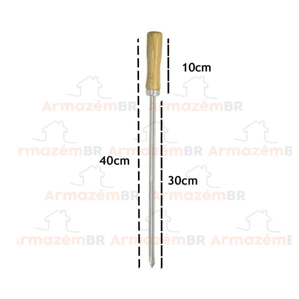 Imagem de Churrasqueira Desmontável Inox Carvão 58x25cm Portátil 6 Mini Espetos Espetinho - AMZ