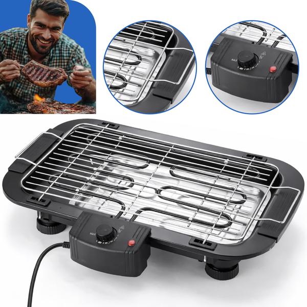 Churrasqueira Elétrica Portátil Apartamento Sem Fumaça Grill 2000w Grande Linha Premium - BAK Churrasqueira Elétrica Portátil Apartamento Sem Fumaça Grill 2000w Grande Linha Premium - BAK