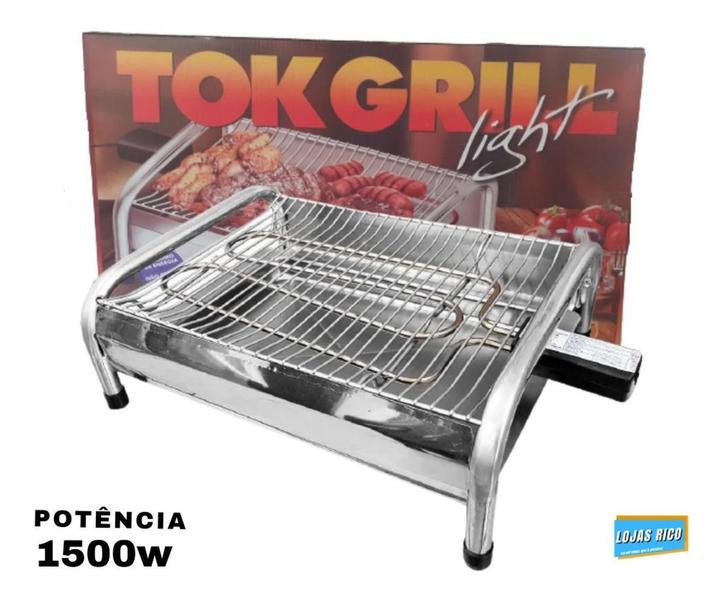 Imagem de Churrasqueira Elétrica Tok Grill Light Ll Prateada 220V