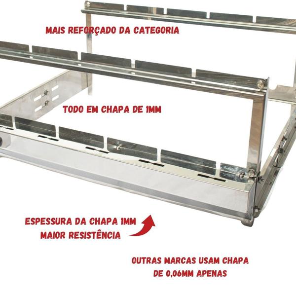 Imagem de Churrasqueira Giratório 5Espetos Profundidade 55cm Ajustável