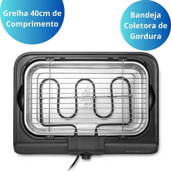 Imagem de Churrasqueira Gourmet Elétrica Portatil 1800w 127v Desmontável Para Churrasco Caseiro no Apartamento e em Casa