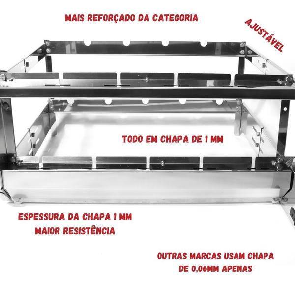 Imagem de Churrasqueira Grill Giratório Duplo 9 Espetos Motor Direito - Curto